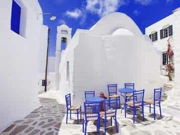 Fusilli all'Amorgos in una vacanza in barca a vela in Grecia