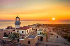 Il tramonto a Gavdos visto dalla barca