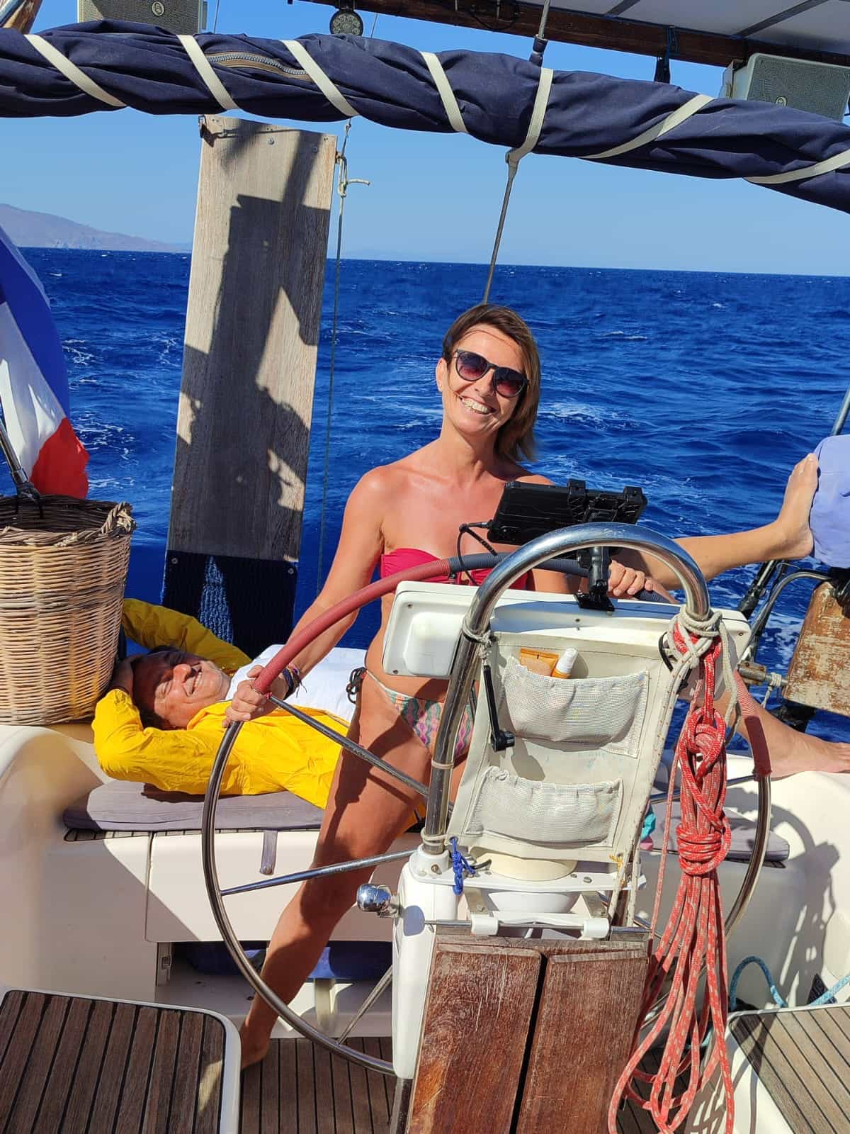 In navigazione a vela, dal pozzetto della nostra barca