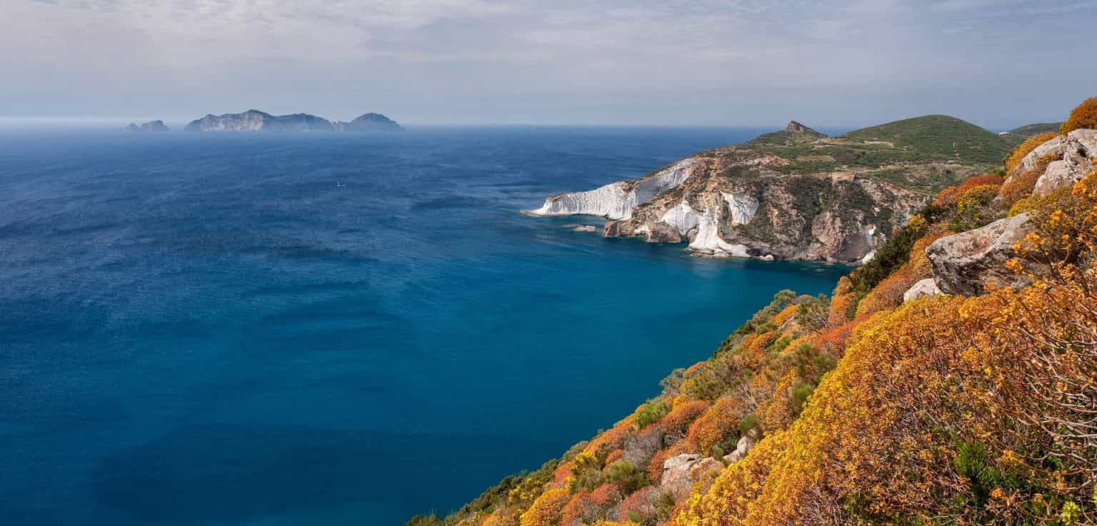 Mappa dell'itinerario da Ventotene a Ponza